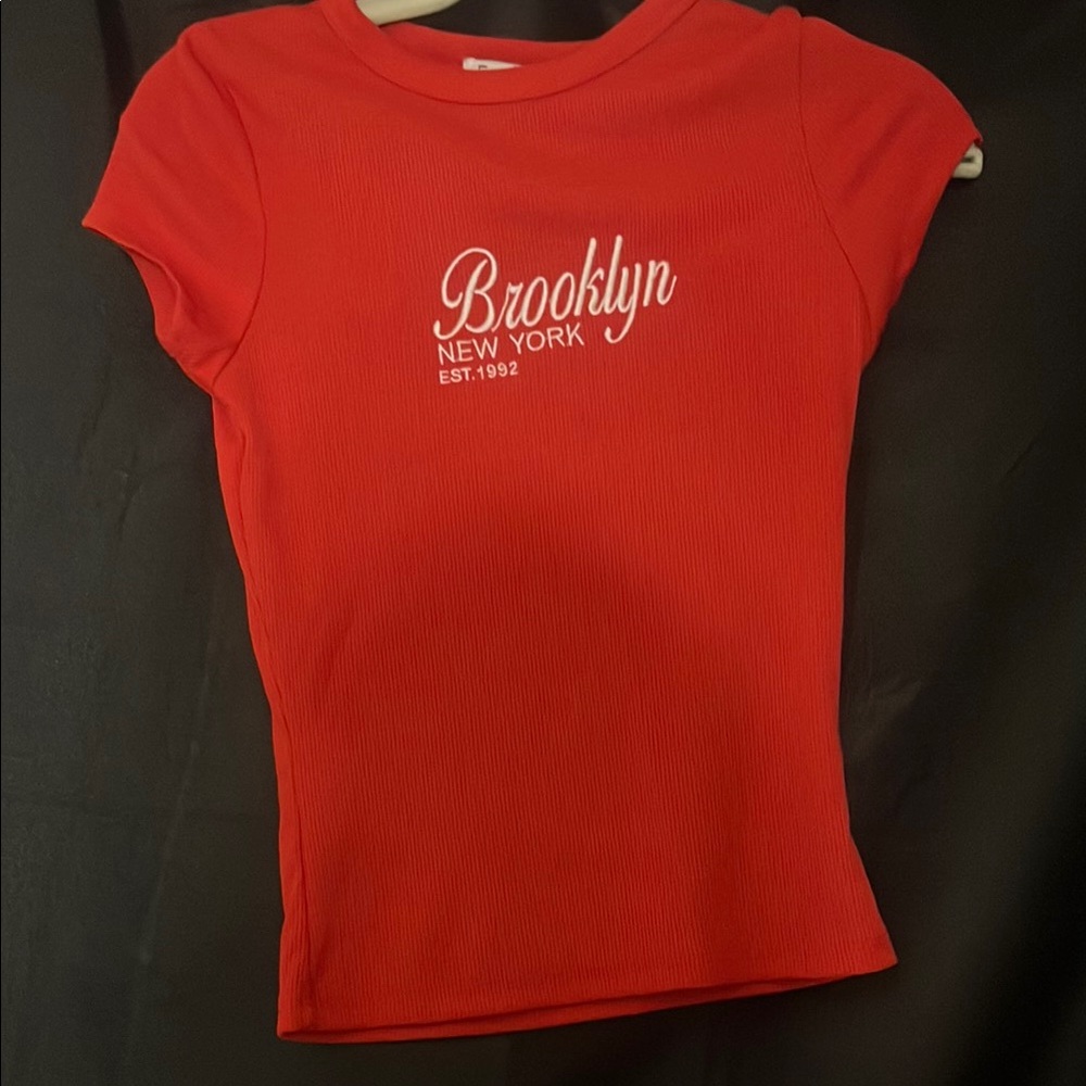 Red Brooklyn New York T-Shirt